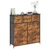 Advwin 9 Chest Of Drawers Tallboy Storage Cabinet Tower Dresser Storage Unit Walnut