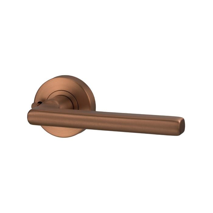 Lockwood Satin Bronze Brass Vivid Designer Privacy V4 Lever