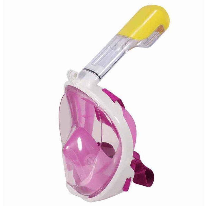 Provecta Small/Medium Anti-Fog Full Face Snorkel Mask – Swimming, Dive & Scuba Goggles with GoPro Mount, Pink