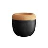 Emile Henry 8cm Ceramic Garlic Storage Pot w/ Cork Lid - Truffle