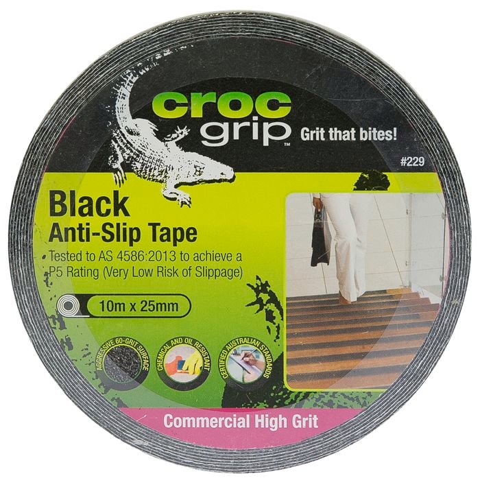 Croc Grip 10m x 25mm Black Anti-Slip Tape