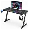 Viviendo Gaming Desk Office Table Desktop with LED light & Effects 1.4M Black