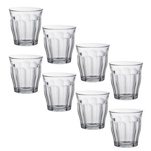 2x 4pc Duralex Picardie 250ml Glass Tumbler Set - Clear