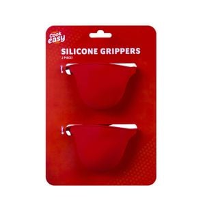 2pc Cook Easy Silicone Holder/Pad Cookware Grippers - Red