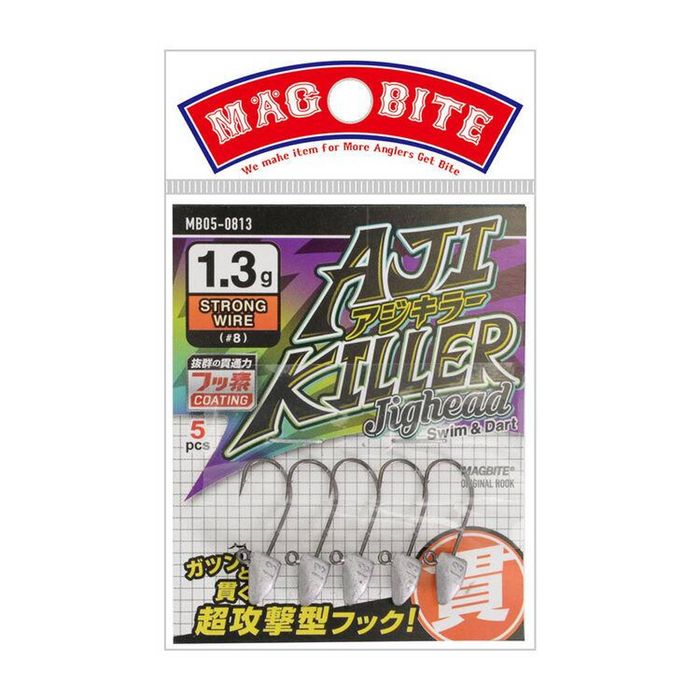 Magbite MB05 Aji Killer Ajing Fishing Jighead Strong Hook Size 8 1.3g