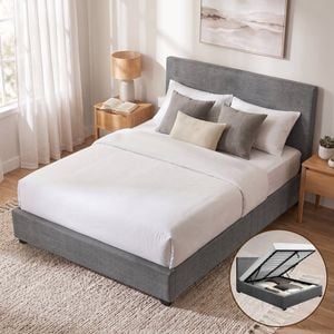 Artiss Bed Frame Queen Gas Lift Beds Base Fabric