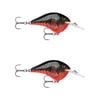 2x Rapala Dives to 8ft 5cm Crankbait Fishing Lures - Red Crawdad