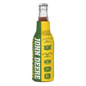 John Deere Bottle Cooler-Green with Retro Vintage Logos 12oz/375ml
