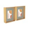Nicola Spring 3D Deep Box Photo Frames - 8 x 10" with 4 x 6" Mount - Light Wood - Pack of 5