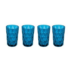 4pk Casa Domani Deanna Highball High Quality Highball Glasses  - Blue