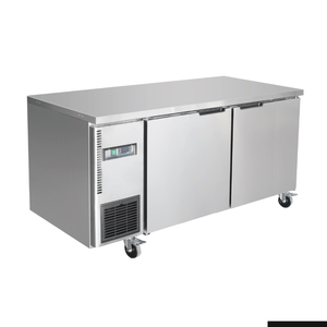 Thermaster Stainless Steel Double Door Workbench Freezer  - Under Bench Freezers (tl1500bt)