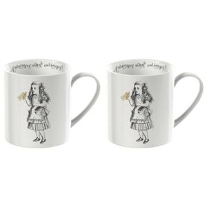 2pk Mikasa X V & A Alice In Wonderland Coffee Drinking Mug Alice 350ml