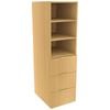 Lugna 1536 x 450 x 580mm Sand Ready To Assemble Robe Insert 2 Shelf 3 Drawer Unit