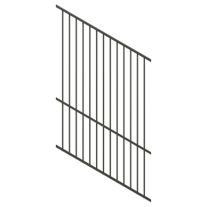 ProtectorAl 0350-1200W x 1800H Woodland Grey Raked 16-30º Flat Top Pool Fence Panel