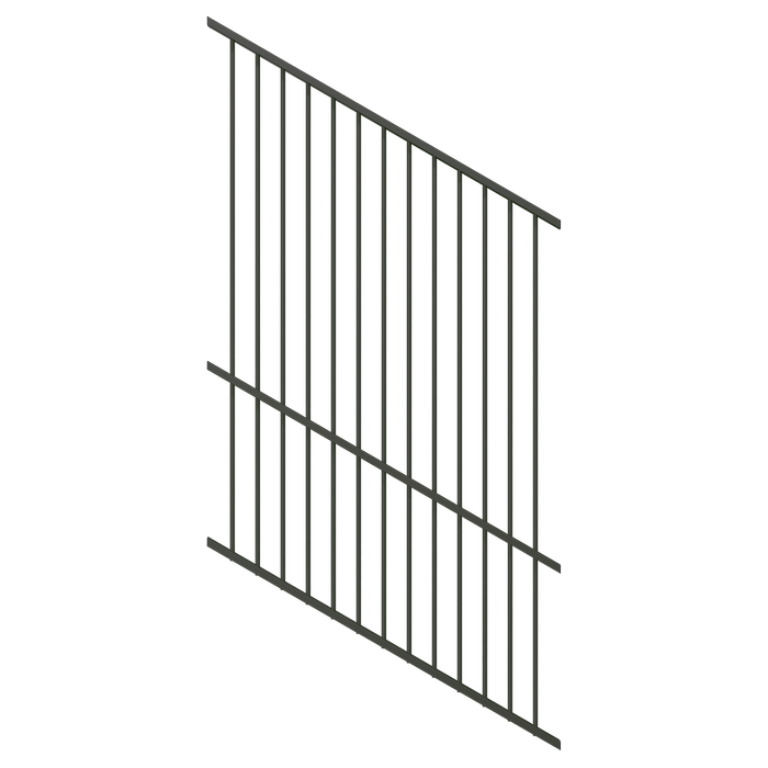 ProtectorAl 0350-1200W x 1800H Woodland Grey Raked 16-30º Flat Top Pool Fence Panel