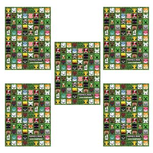 5PK Minecraft 64-Page Scrapbook Art/Craft Kids Notebook