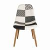 SK Designer Living | Replica Eames DSW Hal Inspired Chair | Fabric & Walnut - Multicoloured V3