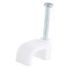 Deta 10mm White Flat Cable Clips - 100 Pack