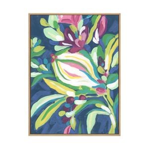 Artey | Blue Tropics II - Framed Canvas - Natural Frame - 112 x 150cm