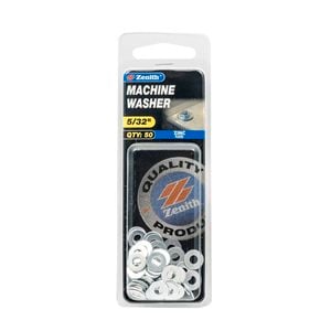 Zenith 5/32" Zinc Plated Machine Washer - 50 Pack