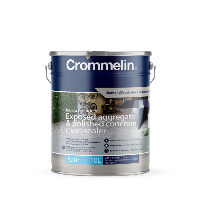 Crommelin 10L Clear DiamondTough Exposed Aggregate And Polished Concrete Sealer