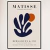 Galrie Elegant Papiers Découpés Matisse Print Navy Blue Coral for Sophisticated Décor, Black Frame, A3 30 x 42cm (12 x 16inch)