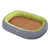 Tedi's Memory Foam Dog Bed with Rattan Mat XL Size in Light Grey & Green