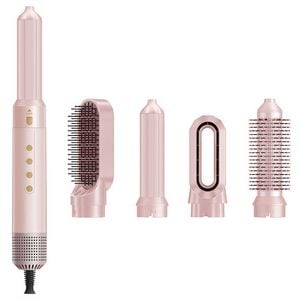 Catzon 5in1 Magic Hair Dryer Brush Styler Set for All Hair Types-Pink