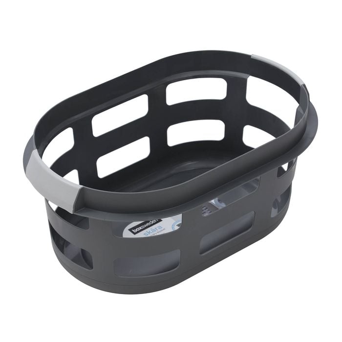Boxsweden 57 x 38 x 25.5sm Charcoal Skara Laundry Basket 