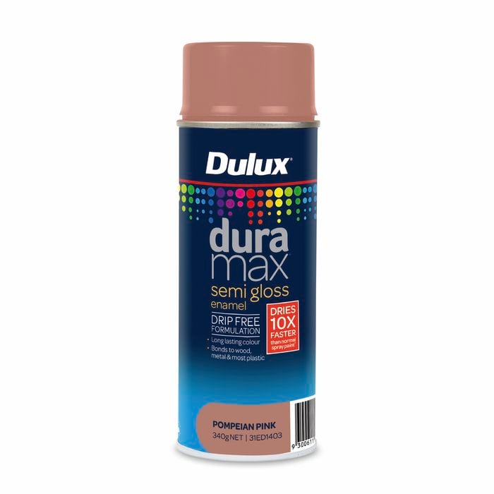 Dulux 340g Duramax Semi Gloss Pompeian Pink Spray Paint