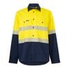 Citeco Men's Yellow/Navy Hi Vis Taped Long Sleeve Shirt - Size M