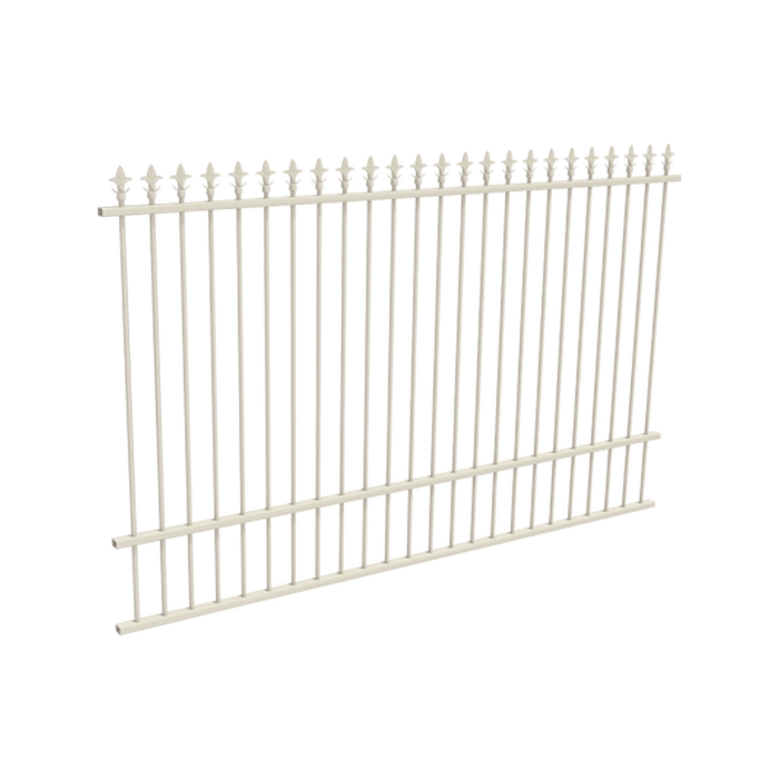 ProtectorAl 1201  2399 x 1500mm Surfmist Aluminium Pool Fence Panel Spear Top With Mid Rail