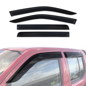 AUSGO Injection Weather Shields for Nissan Navara D40 Dual Cab 2005-2015 Weathershields Window Visors Wind Deflectors