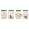 2x 2pc Urban Ceramic Farm Yard Animals Salt and Pepper Shakers Set 8x6cm Green