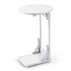 ZUNI C-Shaped End Table Foldable Side Coffee Table for Living Room White