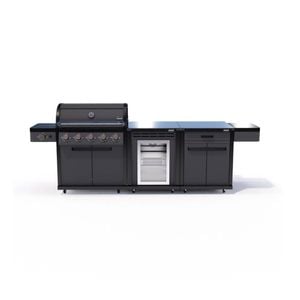 Coleman Pro Series 5 Burner Kitchen With Fridge And Storage Module Matt Black