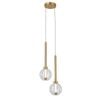 Vencha Meteor 2 Light LED Pendant - Gold Warm White