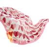 Catzon 100x150cm Throw Blanket For Couch Cozy Fleece Flannel Blanket Machine Washable-pink Heart