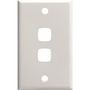HPM 2 Gang Plate White