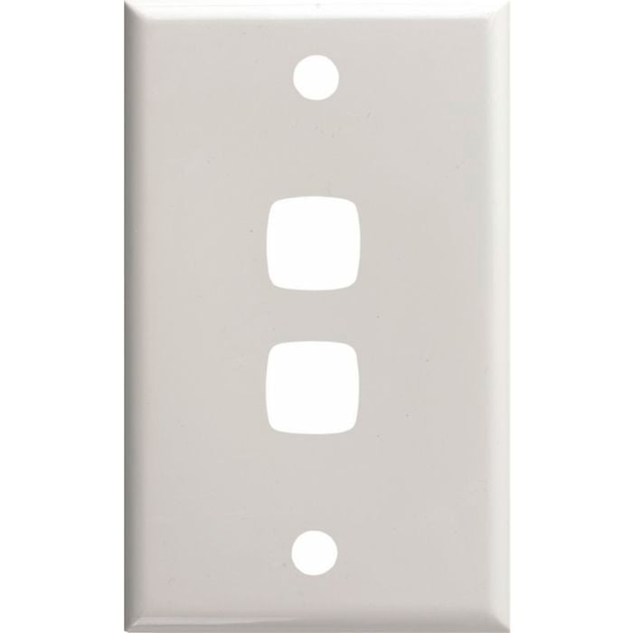 HPM 2 Gang Plate White