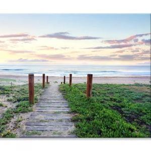 Sunrise and Narrow Path & Beach  Print 100% Australian Made 150 x 100cm  (Stretched)