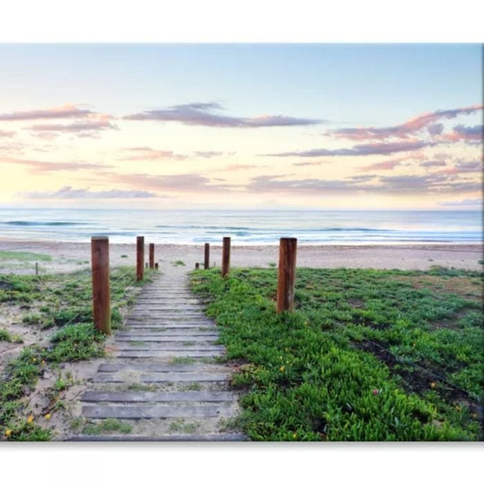 Sunrise and Narrow Path & Beach  Print 100% Australian Made 150 x 100cm  (Stretched)