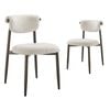 Sanya Dining Chairs Pair (set Of Two) Natural And Bronze