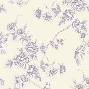 Graham & Brown 52cm x 10m Wild Flower Plum Wall Paper