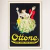 Galrie Ottone Extra Pure Olive Oil Vintage Kitchen Wall Art Poster for Home Decor, Wood Frame, A4 21 x 30cm (8 x 12inch)
