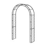 Takasho 131 x 40 x 244cm Black Round Top Metal Lattice Arch