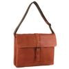 Pierre Cardin Italian Leather Flap-Over Laptop Computer  in Cognac