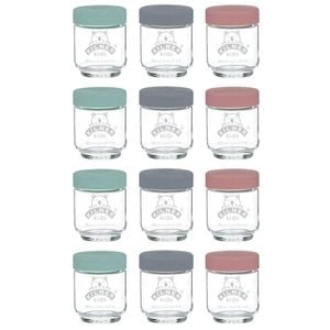 Kilner Kids 12pc Glass Jar Canister Baby Food Storage Set W/ Lid 190ml