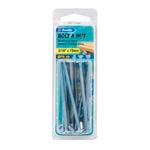 Zenith 3/16" x 75mm Zinc Plated Mushroom Head Bolt And Nut - 10 Pack