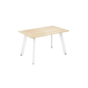 Olg Flare Table 4 Leg White Frame New Oak Ravine Top L1200mm X W750mm